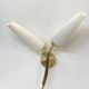 Large double brass wall light and white opaline glass tulips LAMP-7111