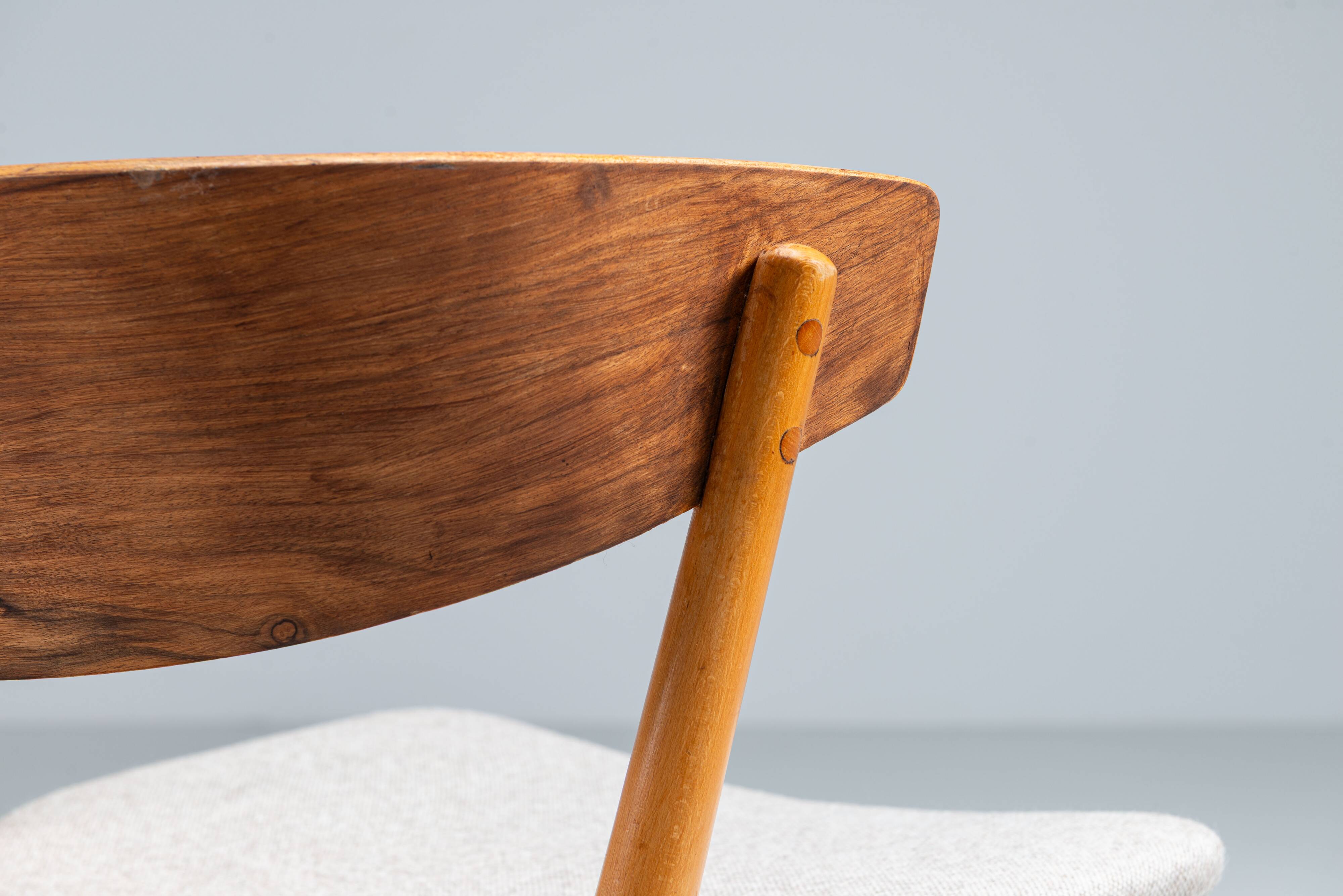 Set of four Helge Sibast No. 7 dining chairs