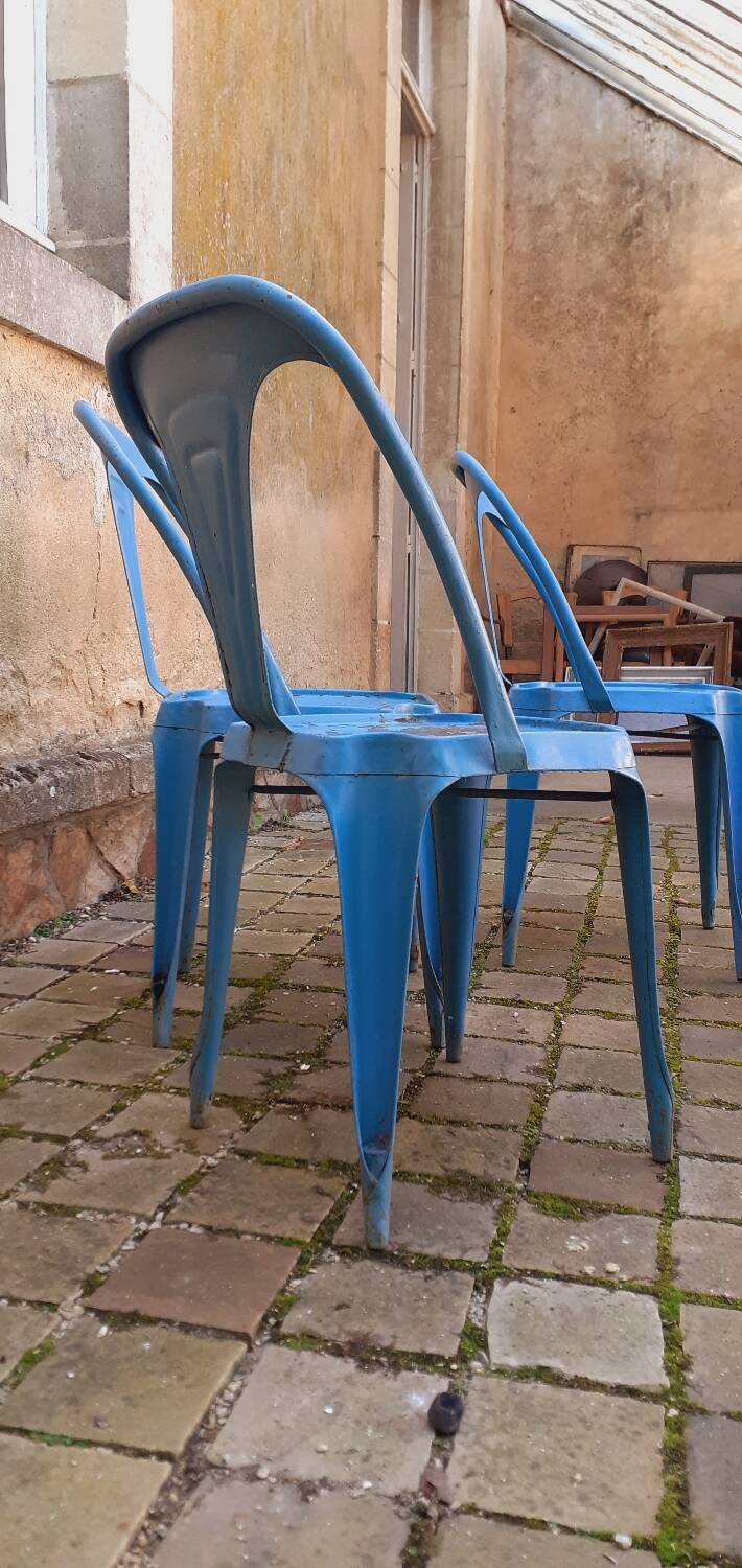 4 industrial chairs from the 50s, Multipl's brand, by Joseph Mathieu