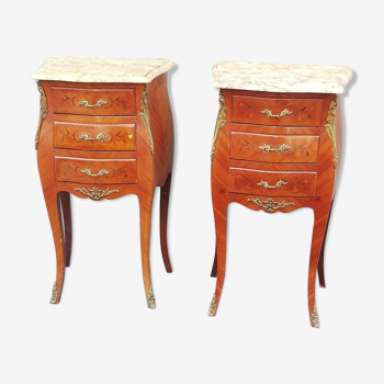 Pair of Louis XV style bedside tables