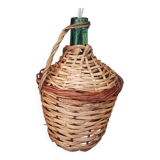 Small bottle style dame Jeanne and its wicker
