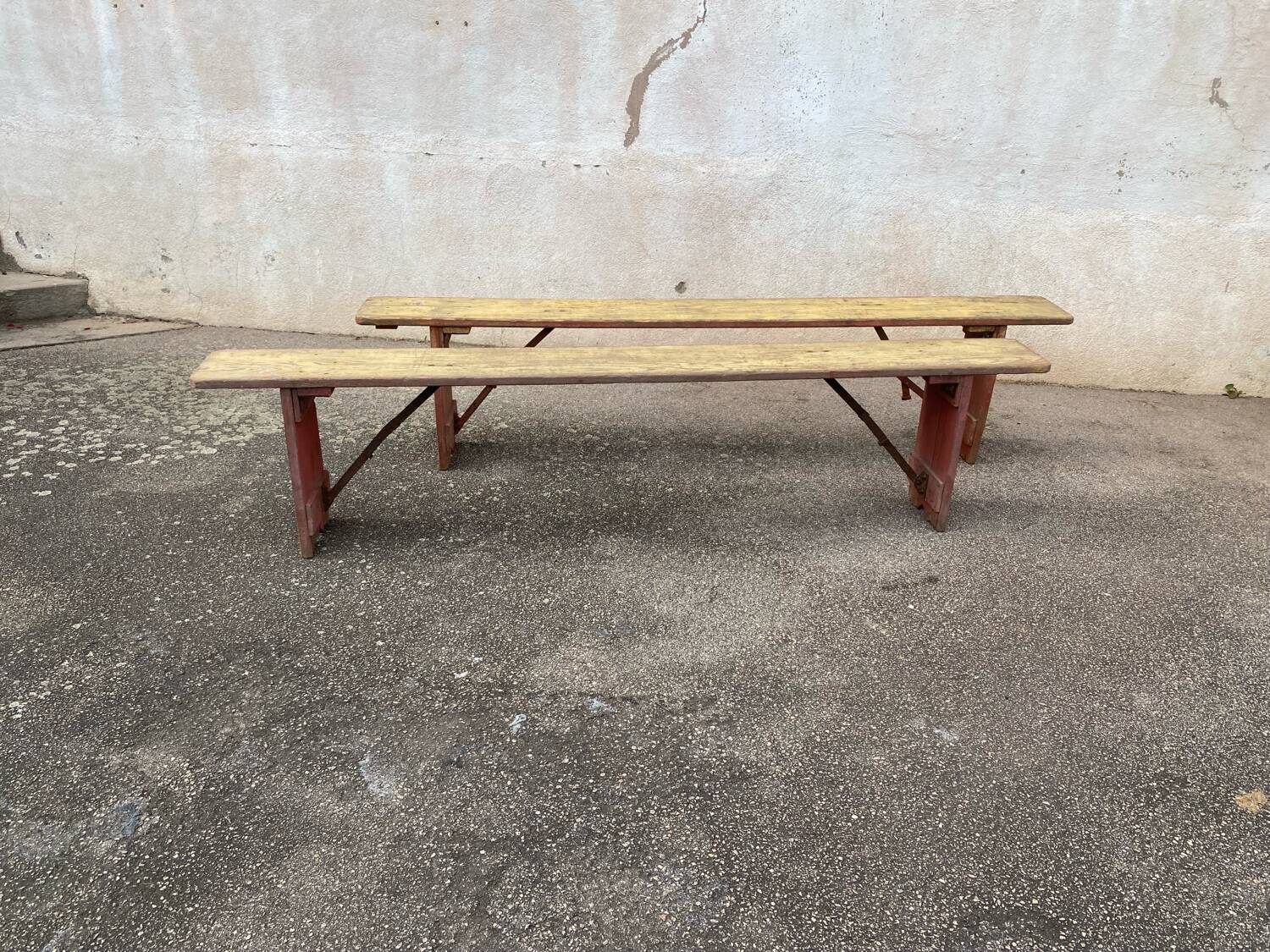 Pair of folding benches