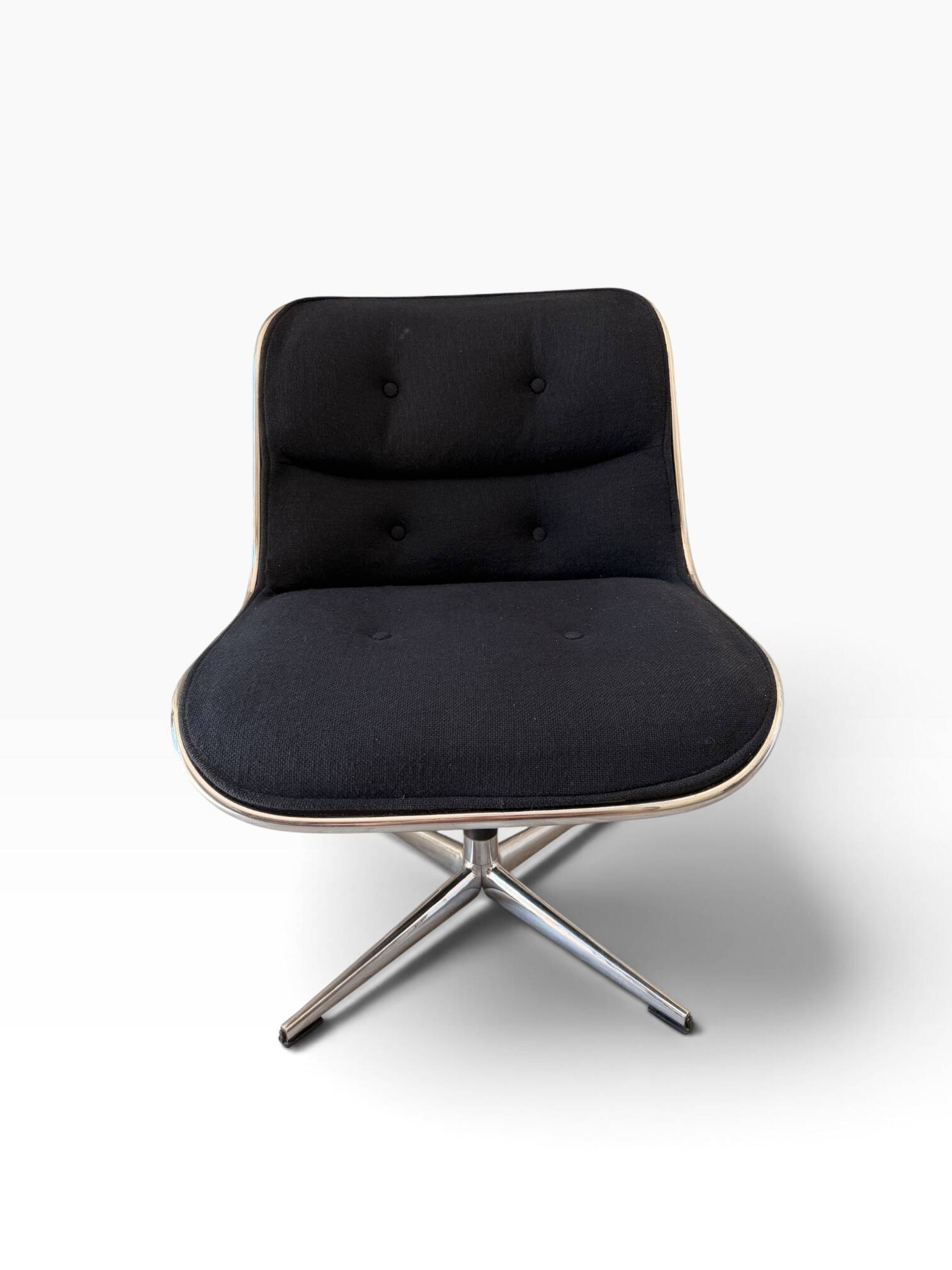 Charles Pollock Knoll Office Chair Black Fabric - Without Armrests