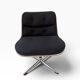 Charles Pollock Knoll Office Chair Black Fabric - Without Armrests