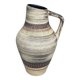 Vase cruche en céramique des années 60 multicolore et sacrifiée
