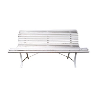 Banc de jardin à lattes vintage