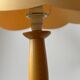 2 vintage wooden and fabric bedside lamps