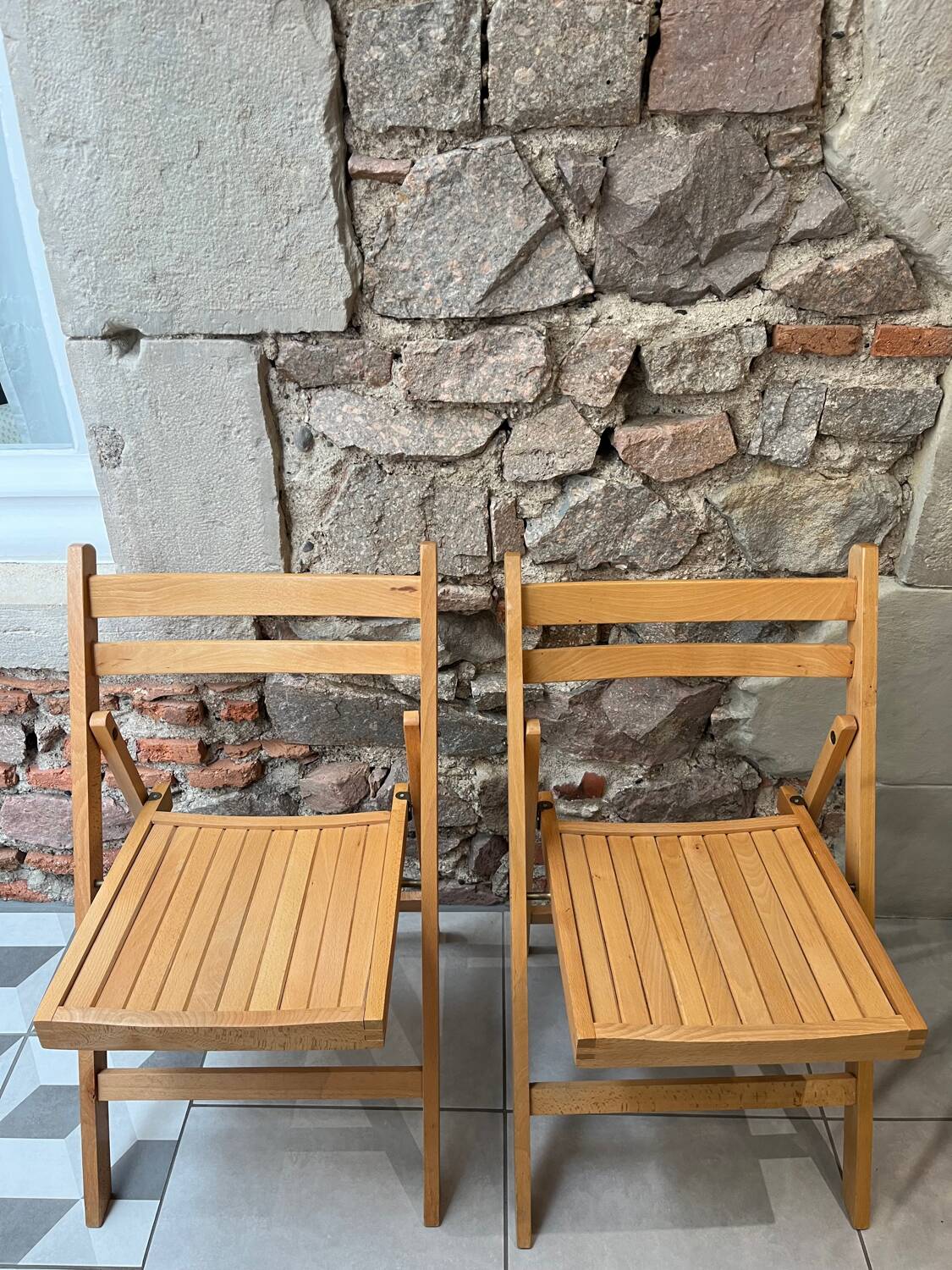 Pair of folding chairs from the 1980s