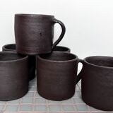 6 tasses en grès