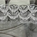 Set of 08 Saint-Louis champagne glasses