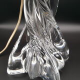 Pied de lampe cristal lourd design années 60 70