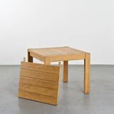 Solid pine extending table, circa 1975