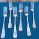 6 forks silver metal christofle mle laurel canals