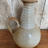 Old marais saint amand beige vintage stoneware pitcher
