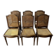 Series of 6 Louis XVI style chairs in walnut circa 1880