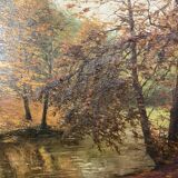 Dozinel _ The pond of drowned children - oil on molded canvas