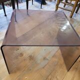 Smoked plexiglass sofa end from the 70s