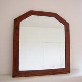 Former beveled mirror and contour wood 72x75cm