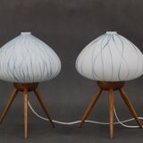 1960s pair of table lamps by uluv , czechoslovakia
