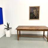 Antique farmhouse table in solid cherry wood