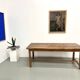 Antique farmhouse table in solid cherry wood