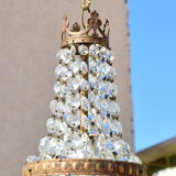 Montgolfiere chandelier in bronze and tassels