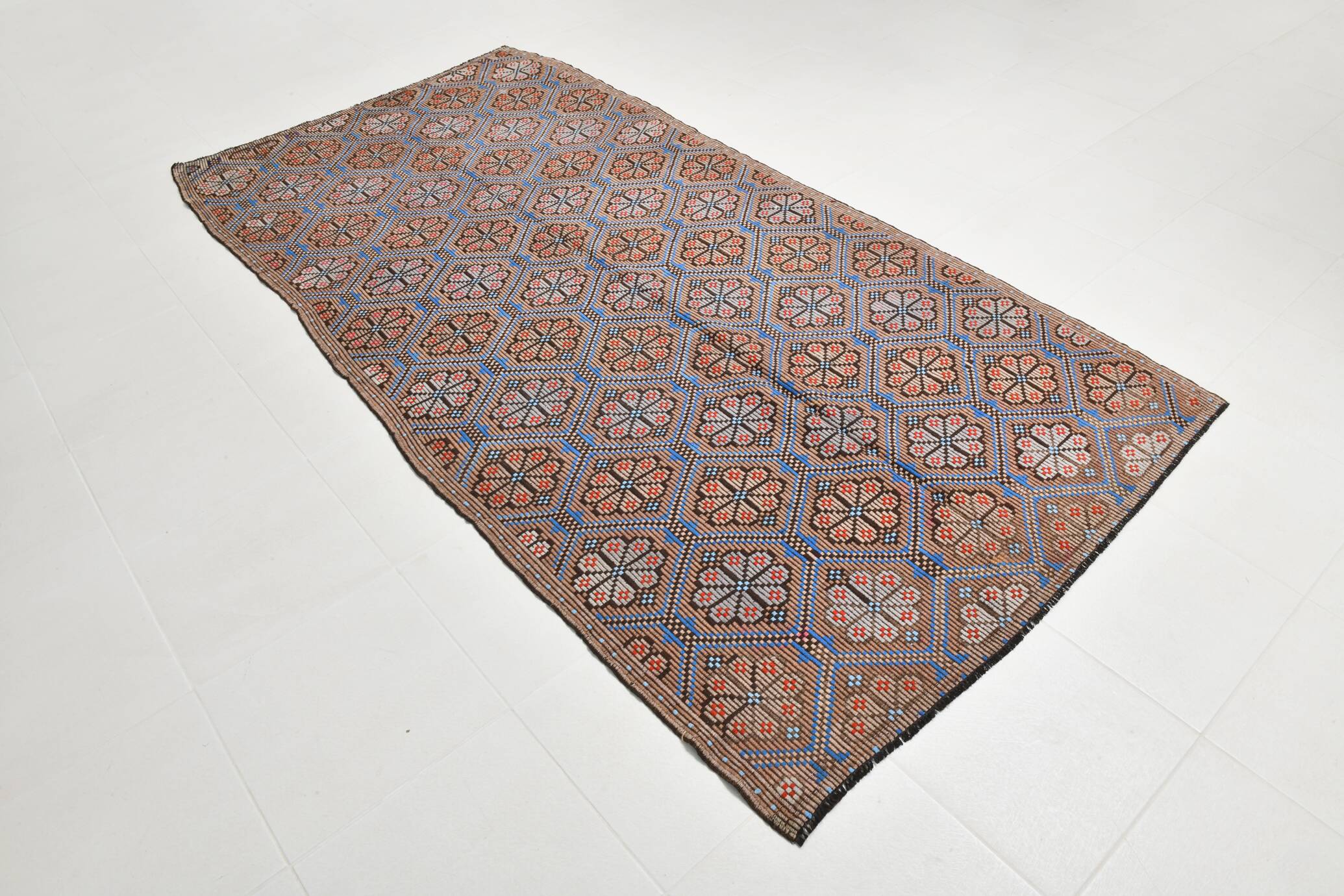 5x10 Hand Woven Wool Kilim Rug, 149x290Cm