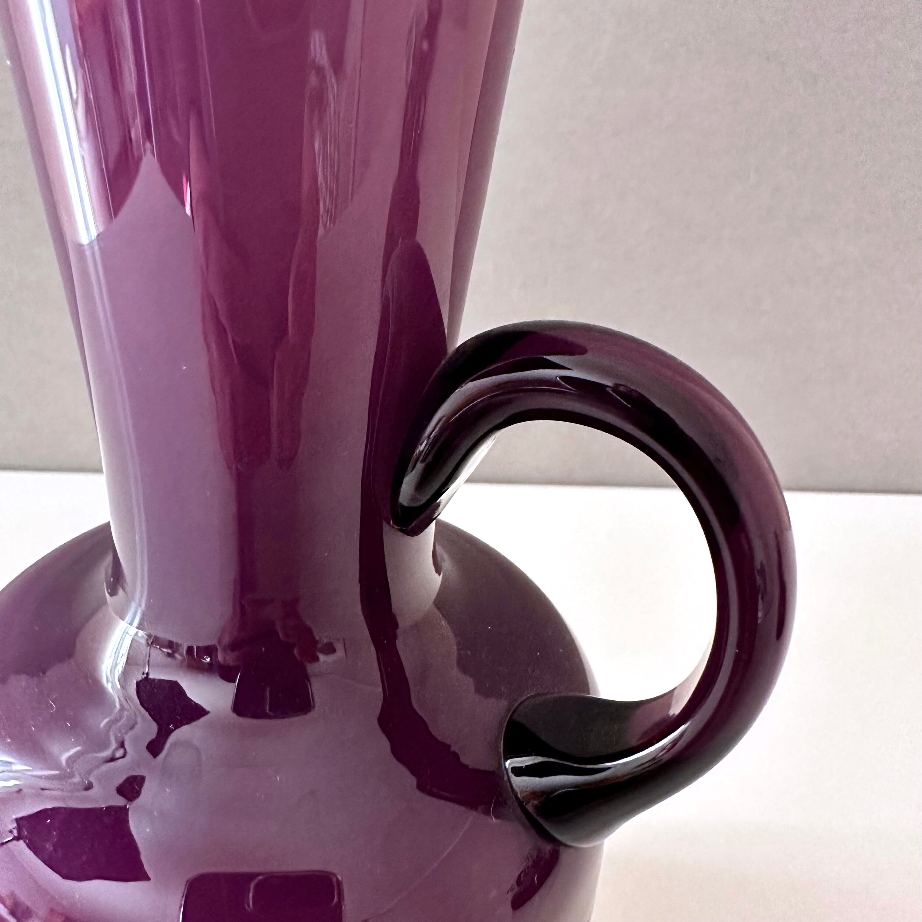 Friedrich Glass Vases, Pop Art Glass Vase, purple, Midmodern 60s, Home Decor