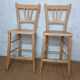 Paire de chaises bistrot hautes années 50