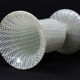 Vase Art Deco Murano Double Latticino Glass-1930s