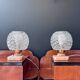 Pair of "Pink" lamps in glass and pink alabaster - 1970.