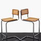 Set of 2 Marcel Breuer design bar stools produced by Cidue, Italy 1970s