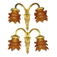 Pair of Louis XVI style wall sconces by Lucien GAU, Paris - gilded bronze