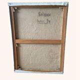 Large figurative oil painting from the 90s – Post-Cubist composition – French artist