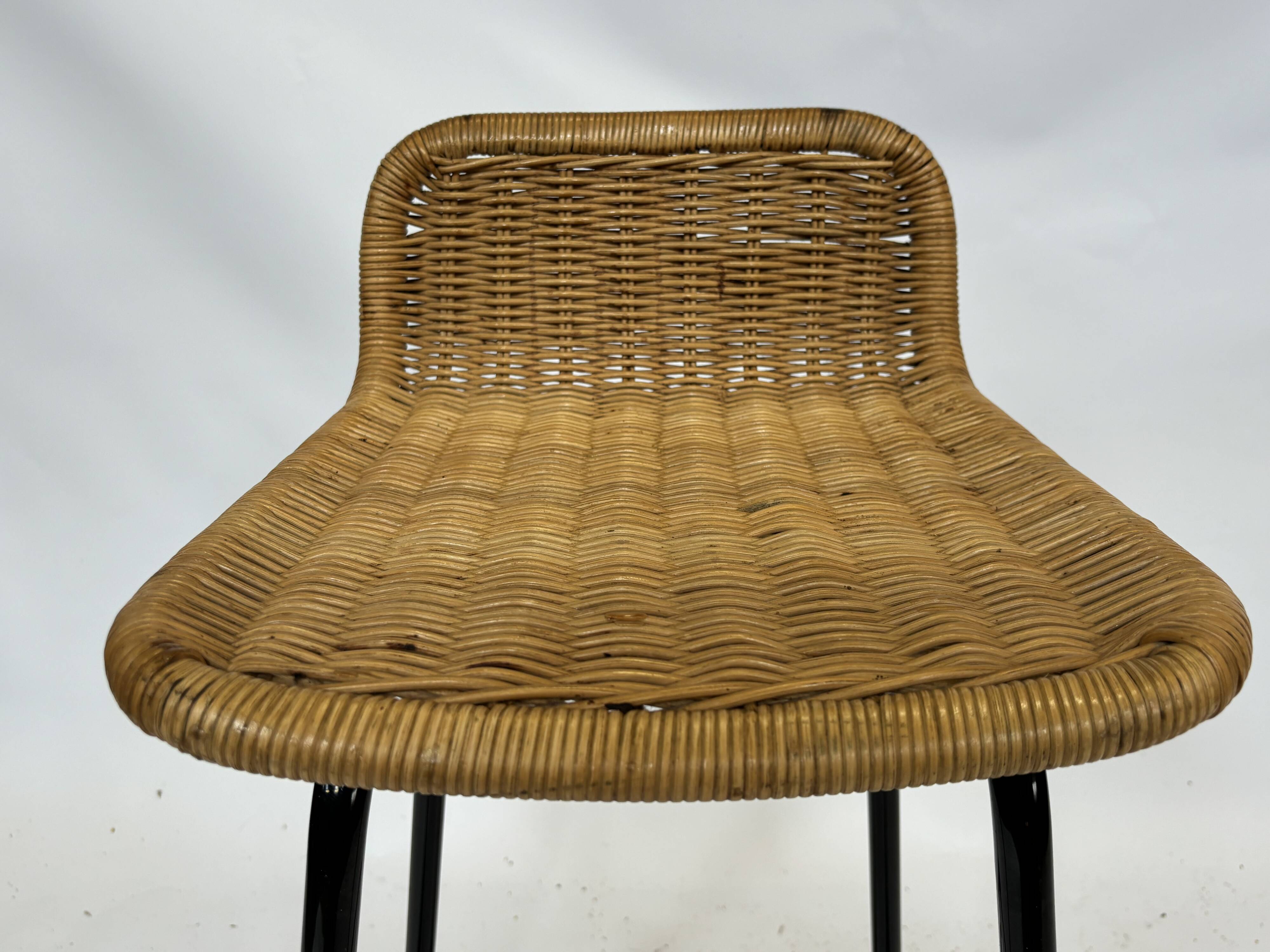 Tabouret de bar vintage Dirk van Sliedregt Rohe Noordwolde 1960 Pays-Bas