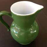 Pitcher ball in glazed green ceramic vintage 60s-70s