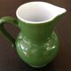 Pitcher ball in glazed green ceramic vintage 60s-70s