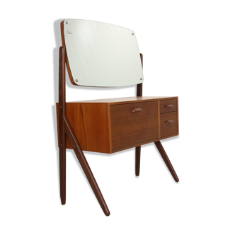 Mid-Century Danish Dressing Table in Teak by by AG Spejl Kobberbeskyttet, 1960s