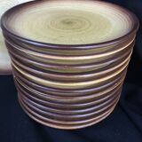 Assiettes à dessert en grès