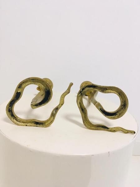 Pair of Snake candle holders
