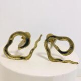 Pair of Snake candle holders