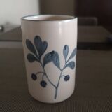 Small glazed ceramic vase/pot - Signed JB- 1970s/80s