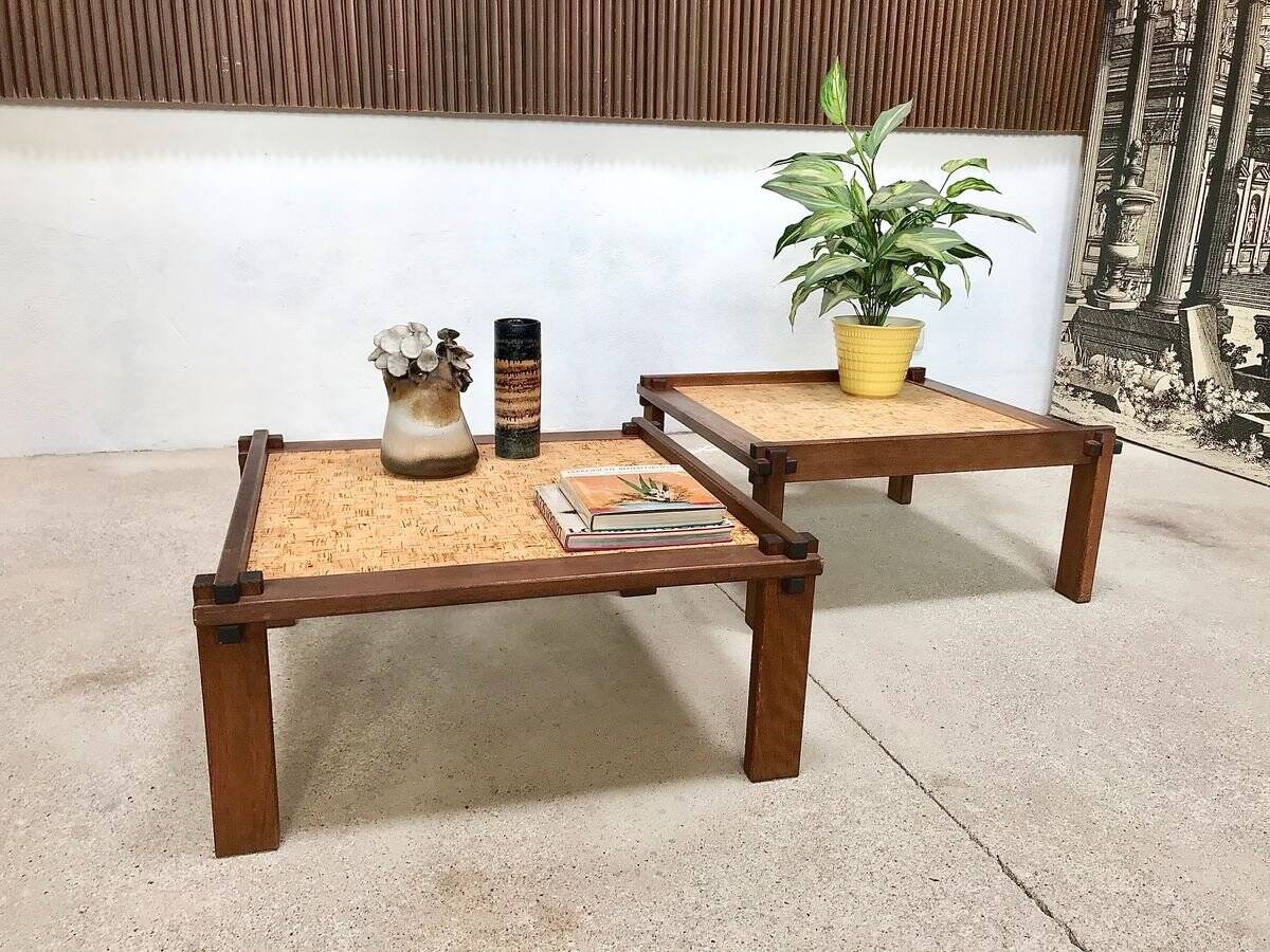Brutalist Farmer Side Tables  by Gerd Lange for Bofinger, Germany 1960s