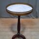 Small marble top pedestal table