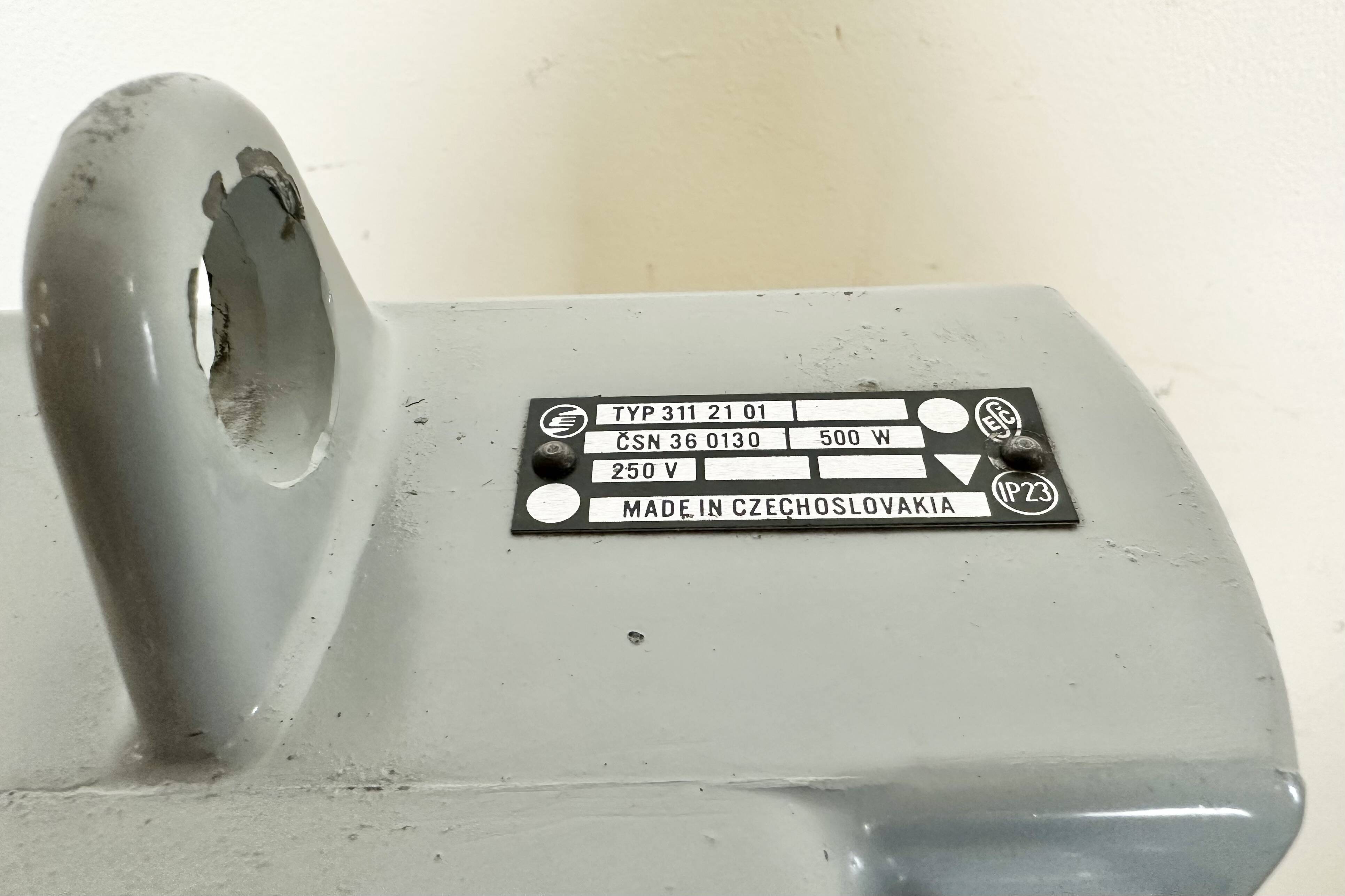 Vintage Silver Industrial Factory Pendant Lamp from Elektrosviti, 1960s