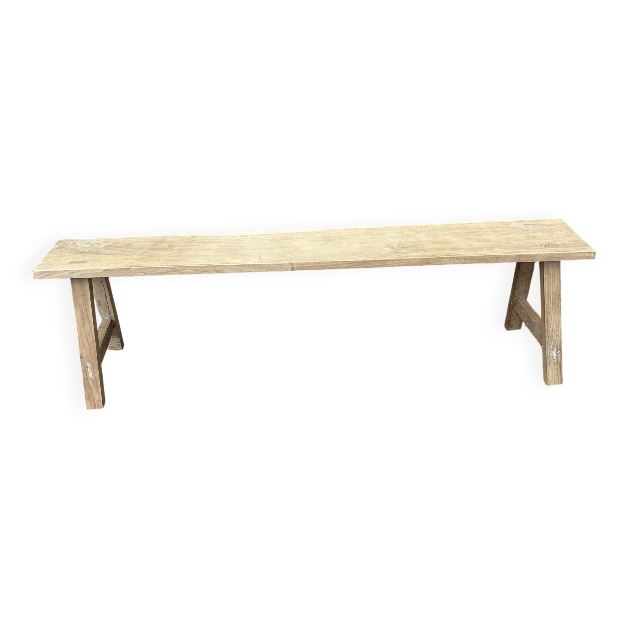Solid oak bench