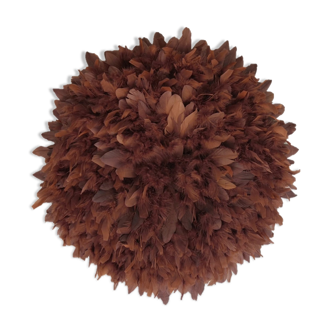 Juju hat Brown bohemian feathers