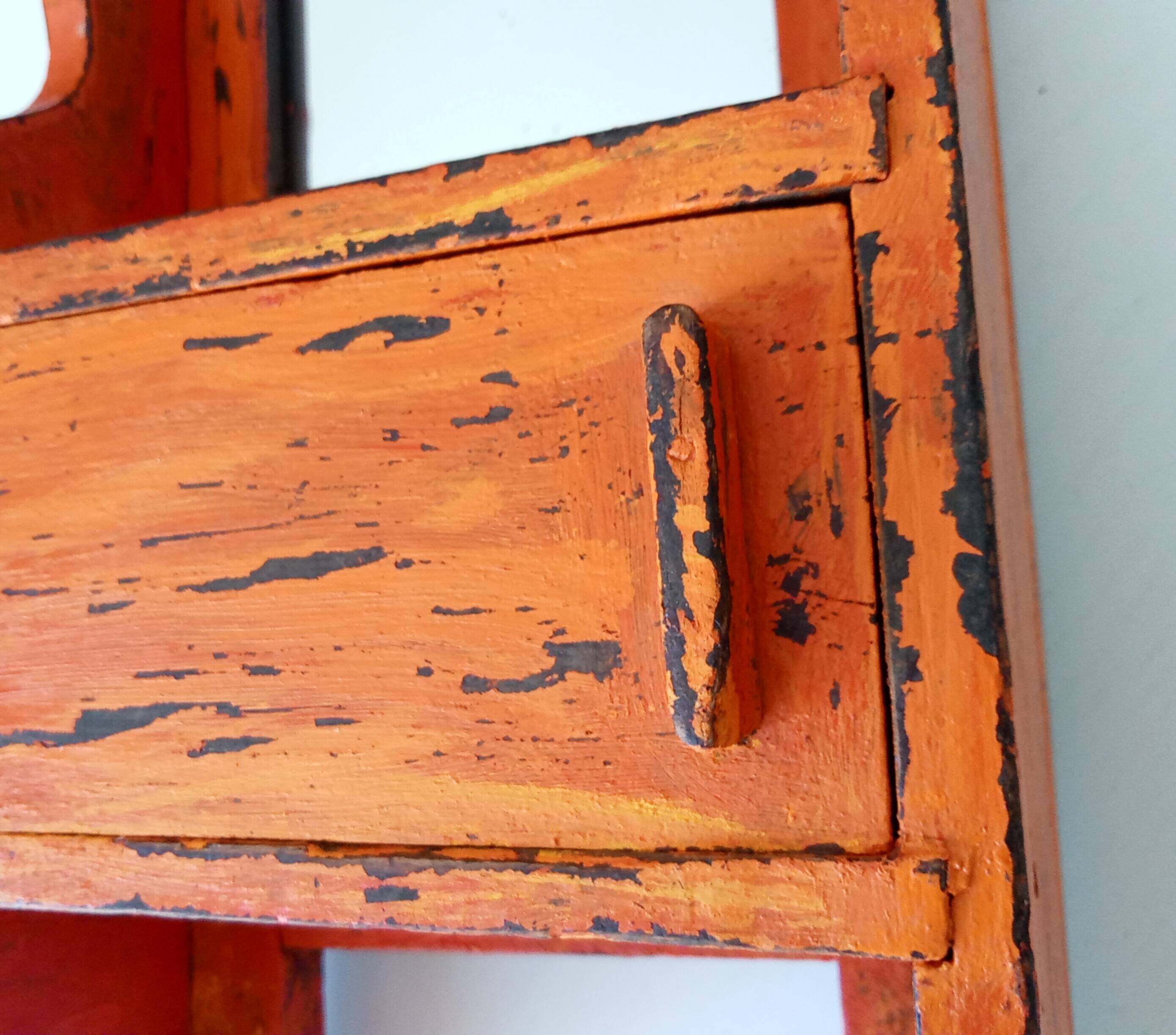 Vintage teak barber mirror 50s