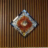 Murano glass & chromed metal wall lamp attributed to  Mazzega Italy 1960s