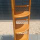 Vintage corner shelf in rattan – 1970s – Exceptional condition